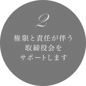 2 取締役会は会社の重要な業務執行を決定する機関