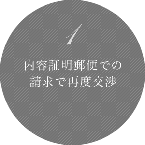 1 交渉できない場合は内容証明郵便での請求で再度交渉