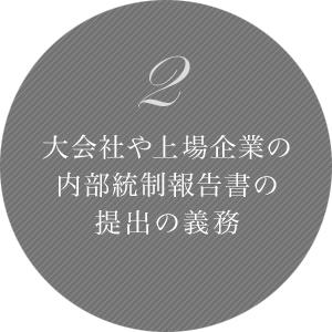 2 大会社や上場企業の内部統制報告書の提出の義務