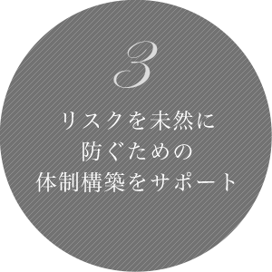3 リスクを未然に防ぐための体制構築をサポート